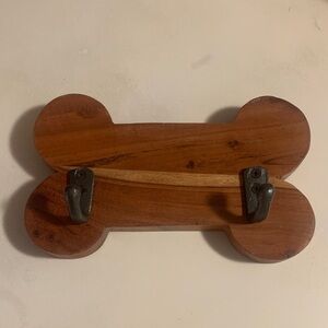 Wooden Dog Bone Wall Hook - for leashes ect